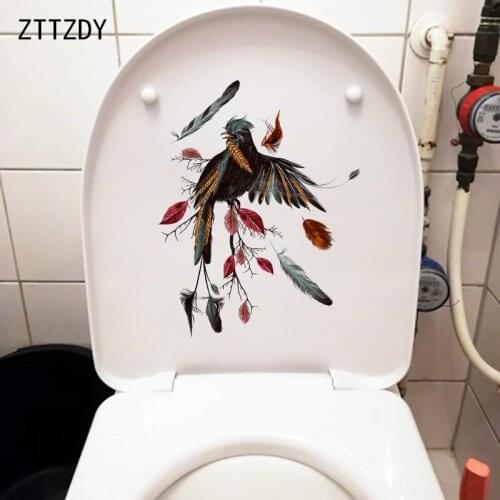 ZTTZDY 19.4×24.6CM Creative Fashion Cartoon Wall Stickers Mural Personality Home Bathroom Toilet Decoration T2-1115