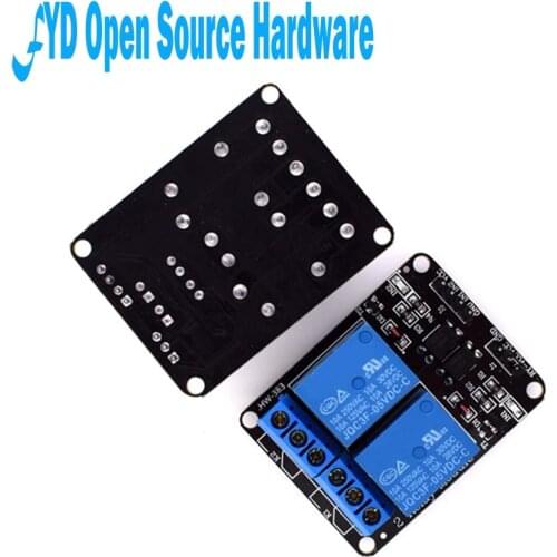1pcs 2-way relay module 5/12V with optocoupler isolation protection relay board expansion board development board accessories