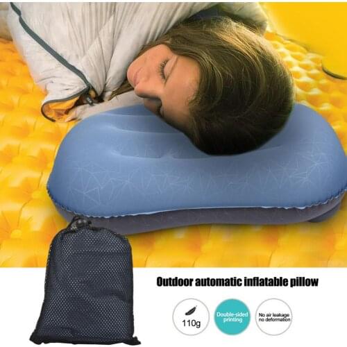 1PC Camping Pillow Inflatable Pillow Air Pillow Camping Pillow Ultralight Hiking Sleep Pillow Outdoor Compressible Travel Pillow