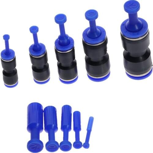 100Pcs Blue Nylon Pneumatic Blanking Plug Hose Tube Push Fit Connector Air Line 4/6/8/10/12MM