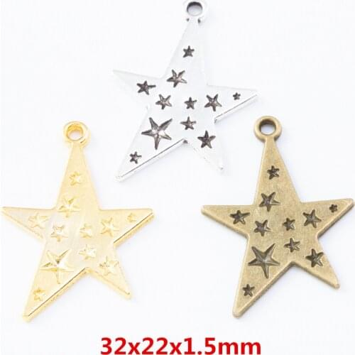 15 pcs Antique zinc alloy Starry Charms Diy Jewelry Finding 7860
