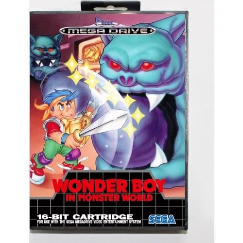 Wonderboy in monsterworld 16 bit SEGA MD Game Card With Retail Box For Sega Mega Drive For Genesis