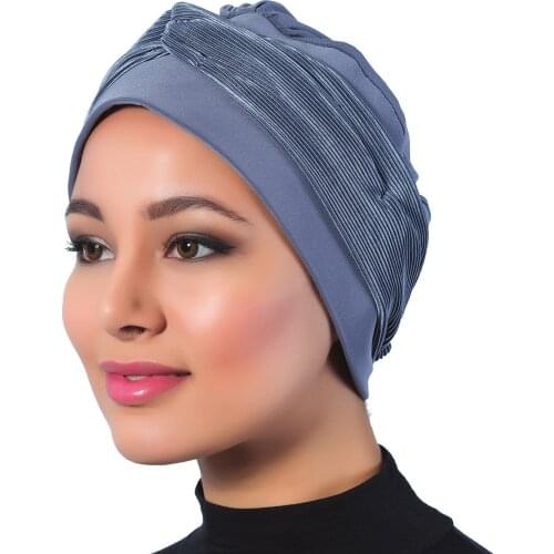 Knotted Pleat Bonnet Hijab Women