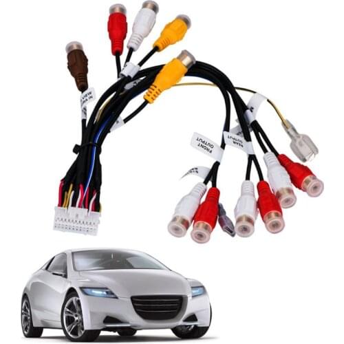 24Pin Plug Car Stereo Radio RCA Output Wire Harness Connector Adaptor Cable for AVIC-F900BT and AVICF90BT