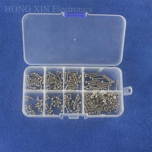 280pcs/Set M2 Screws Stainless Steel SS304 Button Hex Socket Head Screws and Nuts Screw Practical Fastener Bolt Nut
