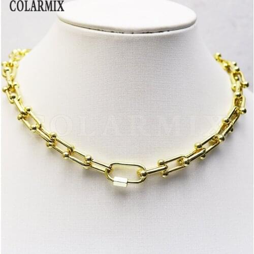 6 Strand Handmade Punk Hip Pop style jewelry Chain gift for lady gold chain jewlery necklace New design fashion jewelry design