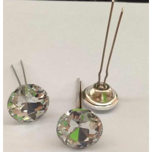 5000PCS/LOT) 22MM Diamond Flat Top Crystal Buttons With Prongs