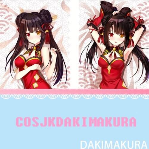 DATE A LIVE Tokisaki Kurumi Anime Game Dakimakura Sexy Girls Body Hugging Pillow Case Otaku Pillow Cover Cushion Chinese Style