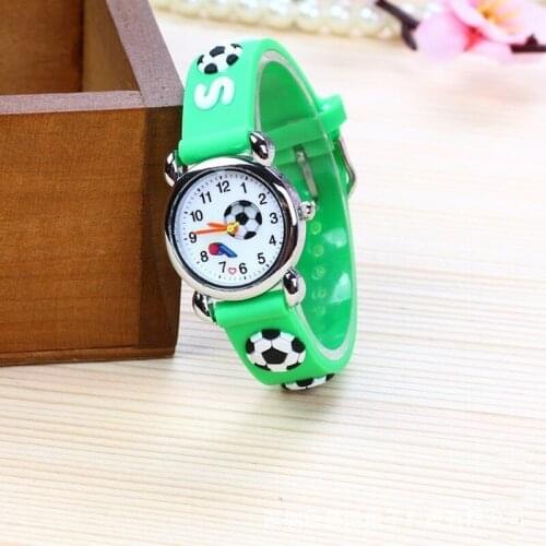 Fashion hot style childrens football whistle 3D jelly watch primary school students silicone cartoon wrist watch