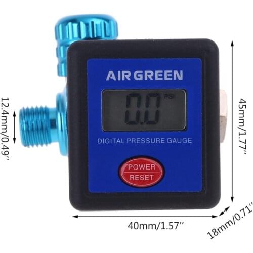 LCD digital pressure regulating gauge for ensuring accurate and consistent air pressure of spray-gun