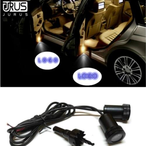 JURUS 2Pcs Led Car Door Welcome Light Courtesy Laser Projector Lamp Ghost Shadow Case For Scania Logo Warning Lights Car-styling