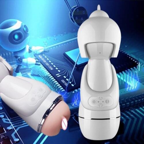 LUUK Male Masturbation Cup Aircraft Sex Toys Men Deep Throat Sucking Pussy Penis Pump Blowjob Licking Oral sex machine Vibrator