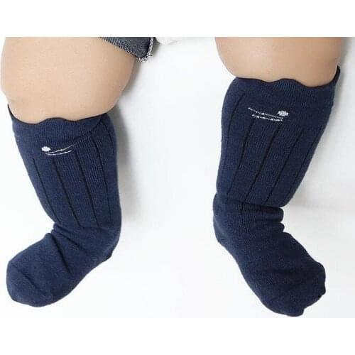 Cute Cat Design Anti Slip New Born Knee High Baby Socks Girls Kids Leg Warmers