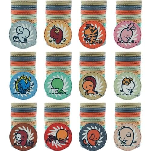 New Design Chinese Zodiac 39mm Poker Chips 10g Ceramic with Souvenir Chips