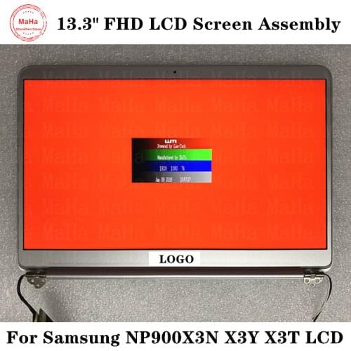 New Original 13.3" For Samsung NP900X3N NT900X3N NP900X3Y NP900X3T LCD Display screen Assembly silver FHD 1920*1080 Fully Tested