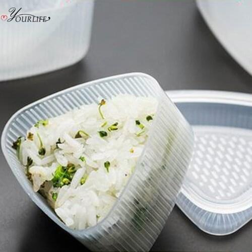 OYOURLIFE 2pcs/set Japanese Kitchen Sushi Maker DIY Rice Mold Alga Nori Onigiri Mold Sushi Making Kits Bento Accessories