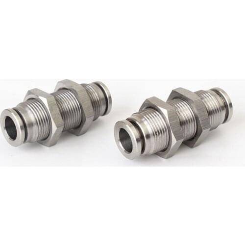 1pc PM Series All copper partition nickel-plated quick plug connector pneumatic connector reducing diameter through