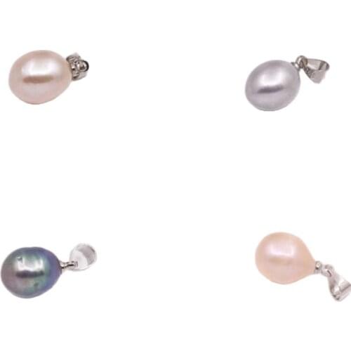 10mmX12mm Teardrop Pearl Pendant Gray Black Pink Purple Choose