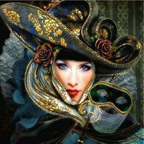 Full Square/Round Drill 5D DIY Diamond Painting "Mask beauty" Embroidery Cross Stitch mosaic woman 5D Home Decor
