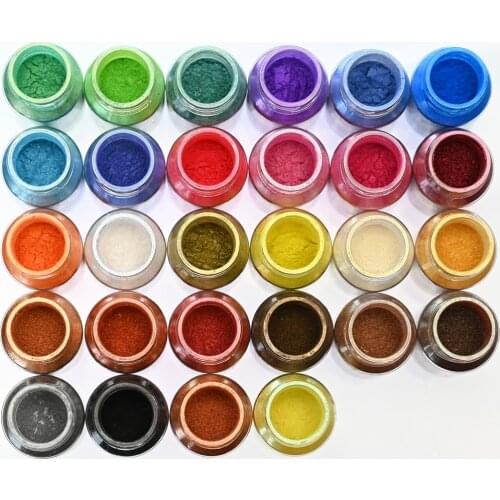 10g/0.35oz) Mica Pigments - Powders & Pearlescent Powder 100 Grams of Mica 10 individual Packs of Mica Powder 54 Colors,ui6756