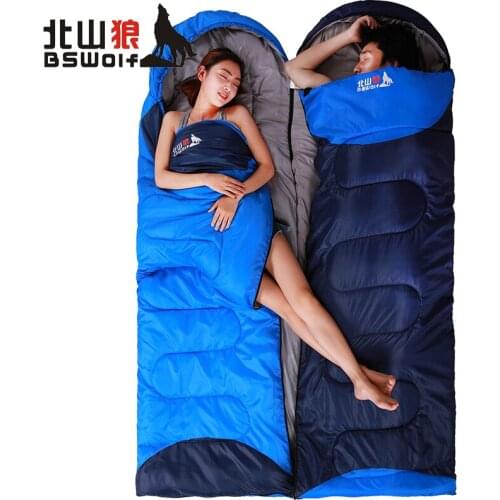 BSWolf Ultralight Cotton Camping Sleeping Bag Outdoor Sleeping Bag Envelope Winter Sleeping Bag Lengthen And Widen 230*80cm1500g