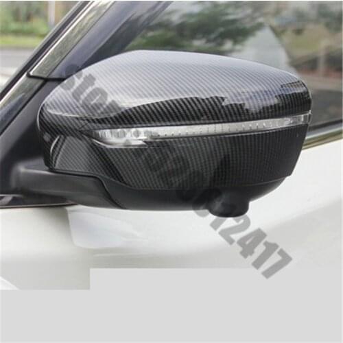 Car styling Carbon fiber pattern Rearview mirror Decoration For Nissan X-Trail X Trail T32 2014~2021