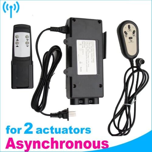 Input AC 100-240V For 2 Linear actuators DC 24V 4A electric adapter Manual switch Wireless remote controller kit Asynchronous