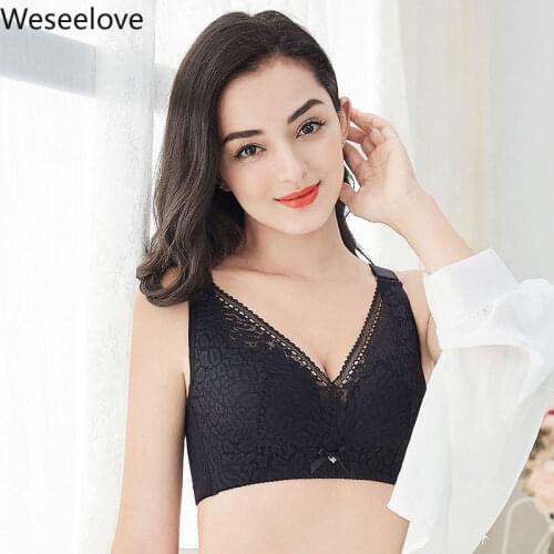 Weseelove Plus Size Women Lightweight Breathable Without Rims Paper Bra Sexy Adjustable Gathered Tall Beauty Back Underwear X26