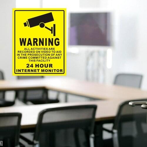 Sunscreen PVC Home Video Surveillance Security Camera Alarm Sticker Warning Decal Signs