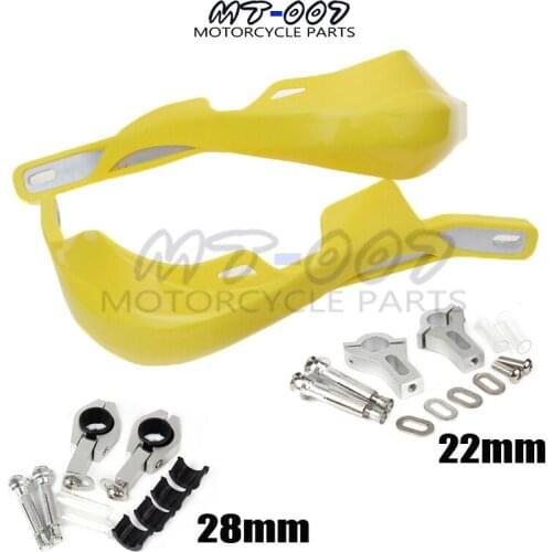 Yellow Handguards hand guards For Motorcycle Motocross Dirt Pit Bike ATV CRF YZ 250F KLX EXC 7/8" 22mm Or 1-1/8 28mm Handlebar