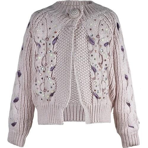 Girls winter sweaters O-Neck Collar Long Sleeve Knitted Sweater Cardigan Coat Outfits Infant Toddler Jacket Pink 5 6Y 4C0851