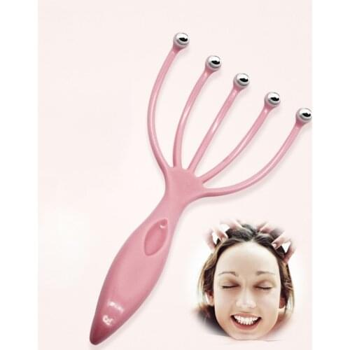 1Pcs Five Finger Head Massager Steel Ball Head Massage Relaxation Massager Hair Held Scalp Neck Stress Relief Reduce Stress