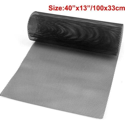 100*33cm Car Auto Front Bumper Rhombic Grille Mesh Sheet Metal Aluminium Alloy Universal Black Car Grille For Bumper Body Kit