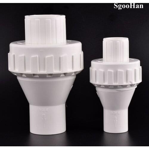 20mm 25mm 32mm UPVC Single Union White Check Valve Garden Irrigation Ball Valve Aquarium Fish Tank Water Pipe Valve Accessories