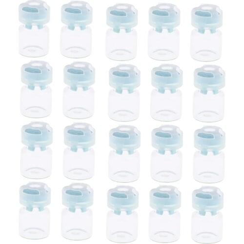20Pcs 3g 3mL Empty Sealed Sterile Serum Powder Vials Bottles Containers Leak-proof