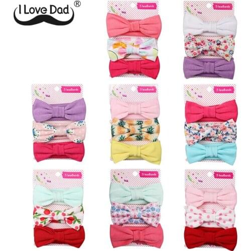 3Pcs/Set Winter Warm Baby Headband Princess Flower Bows Baby Girl Headbands Elastic Baby Hair Band Soft Turban Hair Accessories