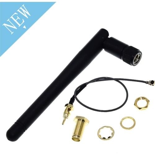 2.4GHz 3dBi WiFi 2.4g Antenna Aerial RP-SMA Male Wireless Router + 20cm PCI U.FL IPX to RP SMA Male Pigtail Cable ESP8266 ESP32