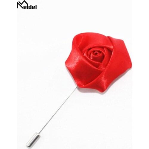 Meldel Boutonniere Pin Corsage Wedding Witness Silk Roses Flowers Pink Groom Boutonniere Men Wedding Corsages and Boutonnieres