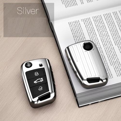 TPU+Carbon fiber grain Key Cover Key Case For Volkswag Golf7 mk7 Skoda Octavia A7 New Polo