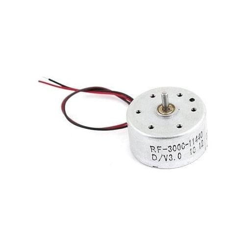 RF-300C-11440 1.5-6.5V 1700-7300RPM 2 Wire Terminals Cylindrical Micro DC Motor