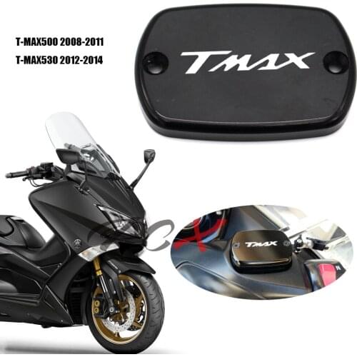 For YAMAHA T-Max 500 T-Max 530 TMAX 500/530 CNC Billet Aluminum Motorcycle Brake Fluid Fuel Reservoir Tank Cap Cover