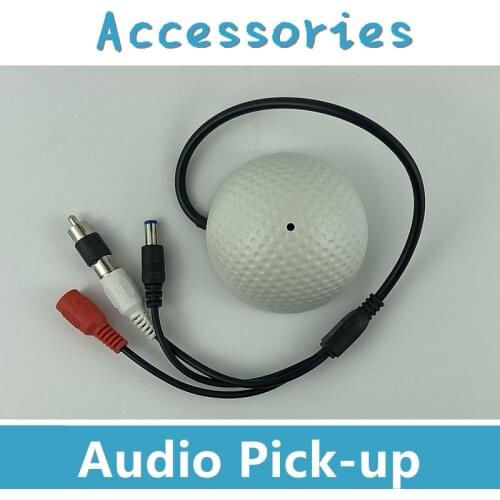 Golf Shape CCTV Microphone Pickup Device High Sensitivity 12V DC sound Monitor audio listening devices