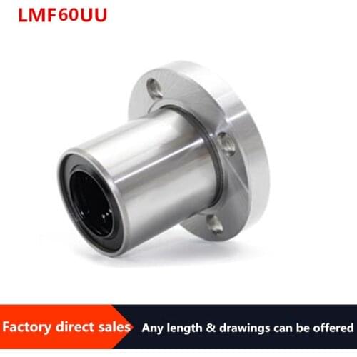 LMF60UU 1pcs LMF60UU Round Flange Linear Ball Bearing60mm LMF60For 3D printer LMF60UU Bearings