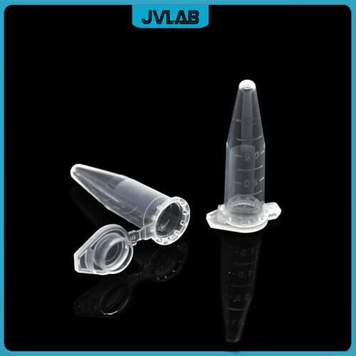 Centrifuge Tube 1.5ml PCR Tube With Lock Cover Centrifugal Tube Bottom Tip Plastic Test Tube With Clear Scale EP Tubes 500 / PK