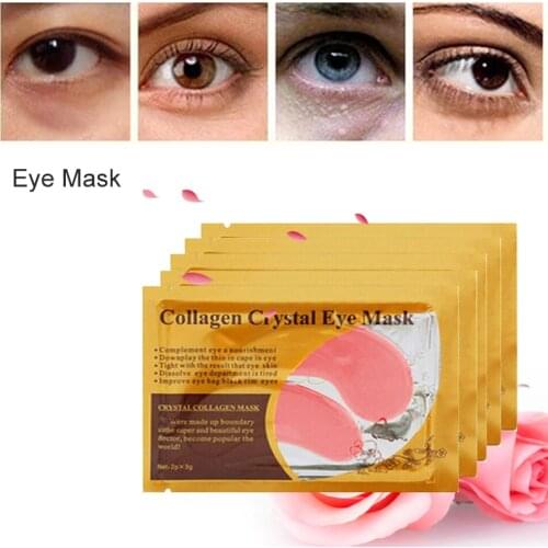 Wholesale 5pack=10pcs Black Eye Mask Crystal Gel Black Mask for The Eyes Dark Circles Remove Antipufiness Moisturizing Eye Patch