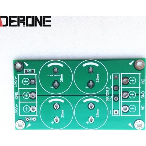 2 piece Rectification filter board PCB 25A for power amplifier 2 sides covered with copper