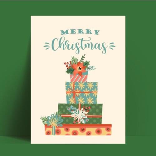 Christmas 2020 gift vintage wall art Canvas print posters illustration christmas gifts trendy retro style for kids Room Decor