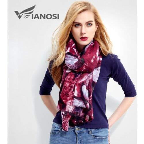 VIANOSI Brand Design Winter Women Scarf Foulard Femme Print Butterfly Cotton Autumn Scarfs Bandana Scarf