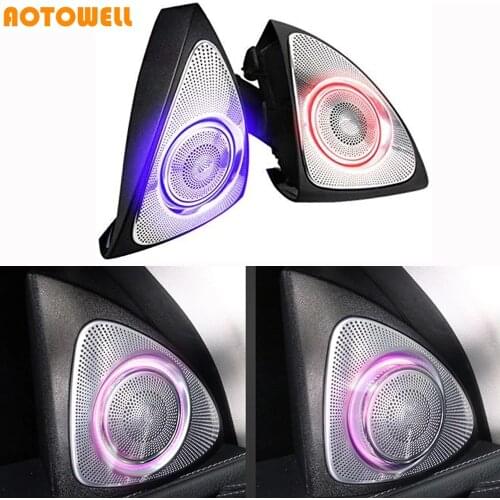 Car Interior 3/64Colors Led Ambient Light 3D Rotary Tweeter Speaker for C/GLC Class W205 C180,C200 C250 C300,C350(W205)(X253)