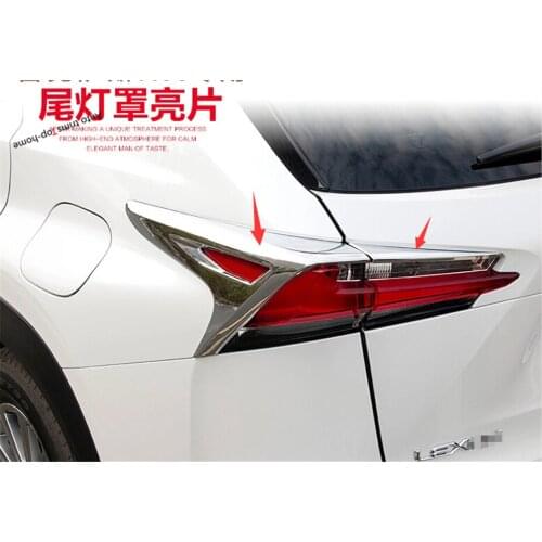 Yimaautotrims Exterior Refit Kit For LEXUS NX 200 300h 2015 - 2019 Chrome Rear Lights Tail Lamps Frame Cover Trim Accessories